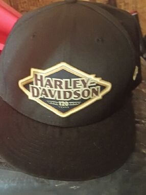 Harley-Davidson Black and Gold Embroidered Logo Cap